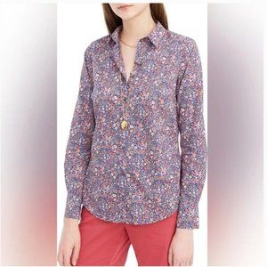 J. Crew Floral Button Down Shirt - Pink and Blue